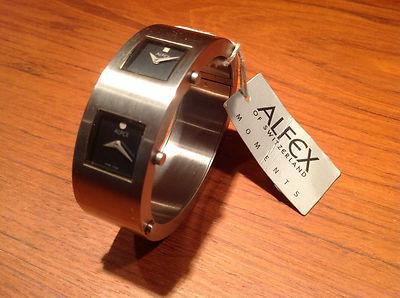 Foto Nuevo - Vintage Reloj Watch Montre Alfex Moments Quartz 20 Mm Steel  - Expo