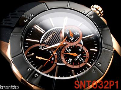 Foto Nuevo Reloj Seiko Neo Sports Snt032p1 Multifuncion Fecha Acero Ip Bronce 10 Atm
