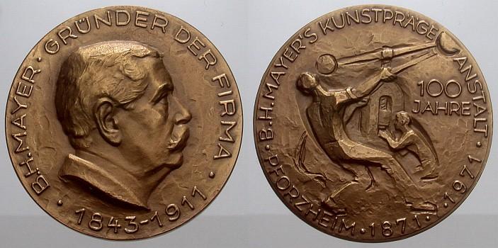 Foto Numismatik Bronzemedaille 1971