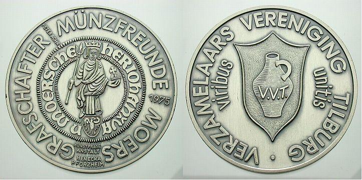 Foto Numismatik Versilberte Tombak-Medaille 1975