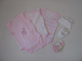 Foto Nursery Tiempo 8 Artículo bebés Starter Pack - Body sin mangas, calcetines, sombreros del bebé y Mits rasguño