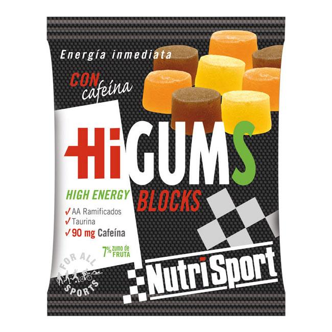 Foto Nutrisport HiGUMS BLOCKS High Energy con cafeína sabor naranja,