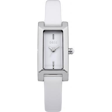 Foto Oasis Ladies All White Leather Strap Watch Model Number:B1356