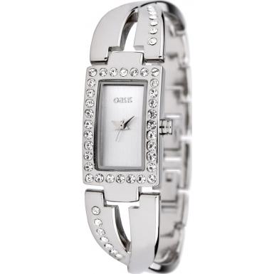 Foto Oasis Ladies Stone Set Silver Twisted Watch B725