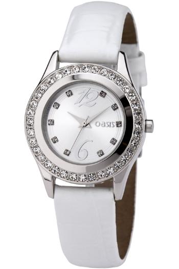 Foto Oasis Ladies White Leather Strap Watch B791