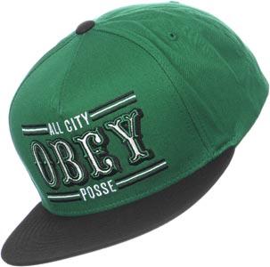 Foto Obey 89ers Snapback gorra verde negro