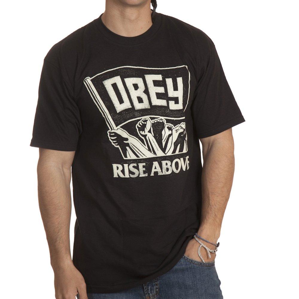 Foto Obey Camiseta Obey: Rise Above Flag BK Talla: XL