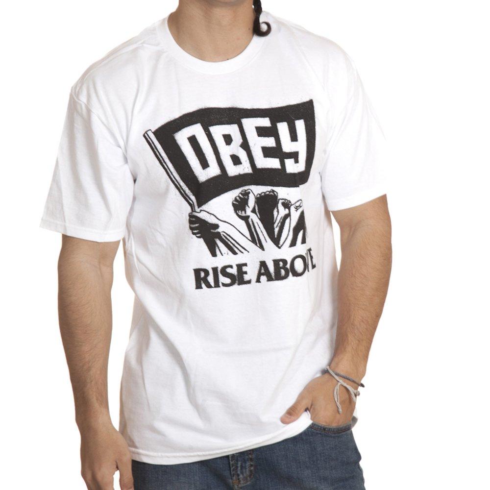 Foto Obey Camiseta Obey: Rise Above Flag WH Talla: L