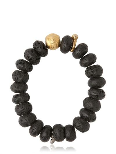 Foto ocnarf sairutsa brazalete de cuentas vermeil dorado y lava prayer