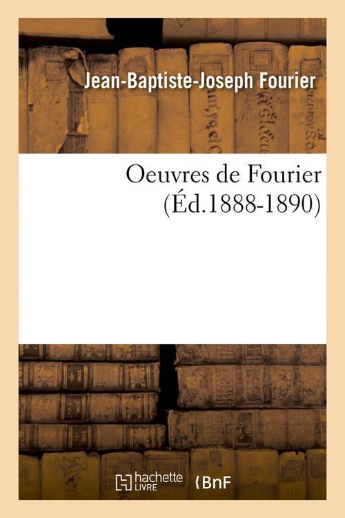 Foto Oeuvres de fourier edition 1888 1890