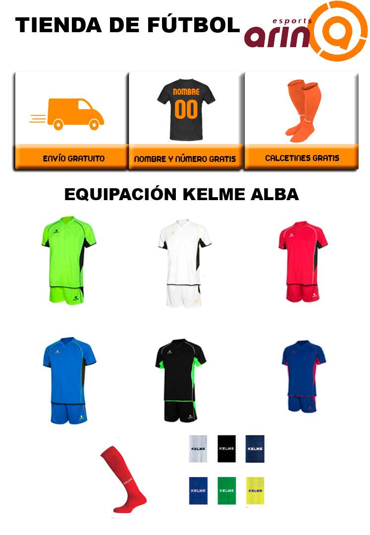 Foto Oferta Equipación Kelme Alba Nombre + número + medias gratis - Envio 24h