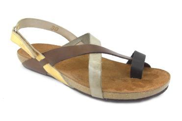 Foto Ofertas de sandalias de mujer Yokono IBIZA-718 marron-oro-gris