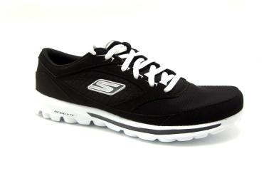 Foto Ofertas de zapatillas de mujer Skechers 13569 negro-piso-blanco