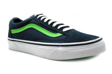 Foto Ofertas de zapatos de niña Vans Old Skool azul-con-verde