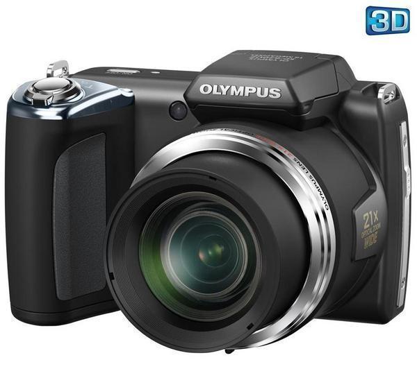 Foto Olympus SP-620UZ - Cámara digital - 3D - compacta - 16.0 Mpix - 21 zoom óptico x 59 MB - negro Incluye Pilas