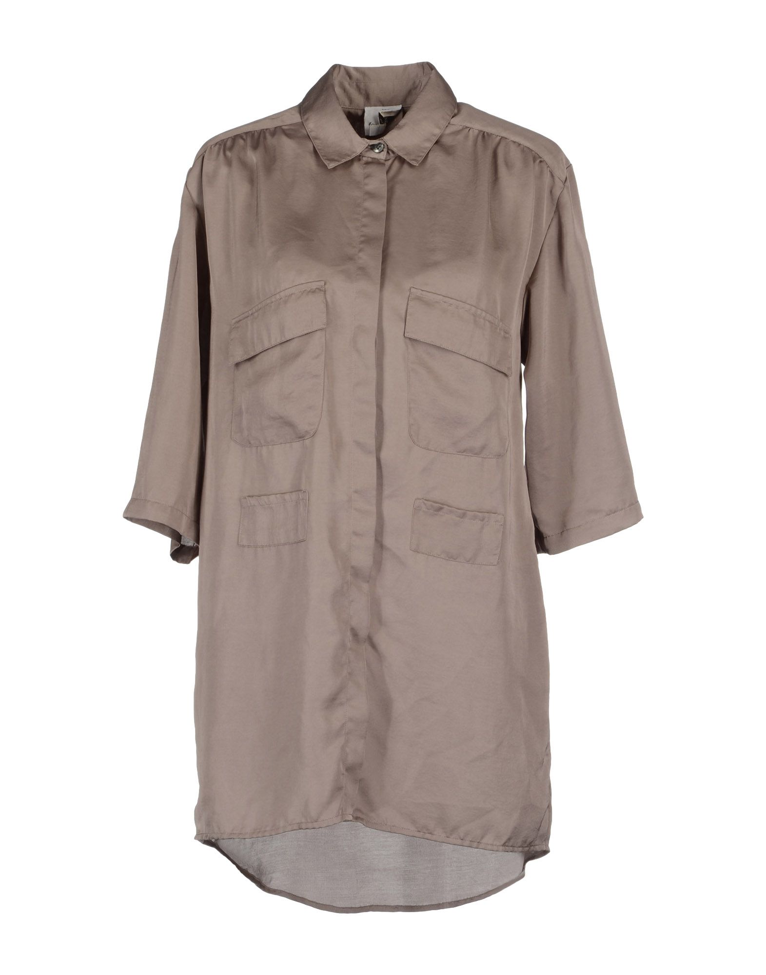 Foto Only 4 Stylish Girls By Patrizia Pepe Camisas De Manga Corta Mujer Caqui