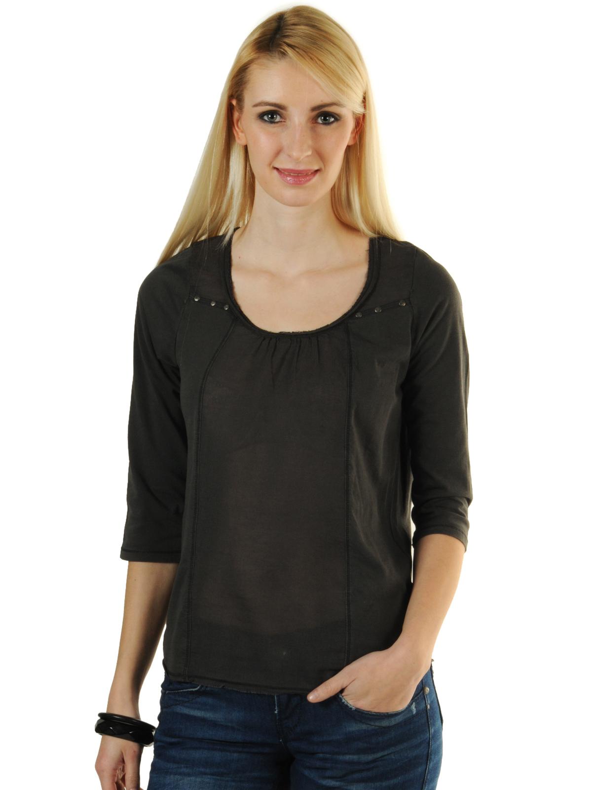 Foto Only Adora Fabric Mix 3/4 Top gris oscuro S