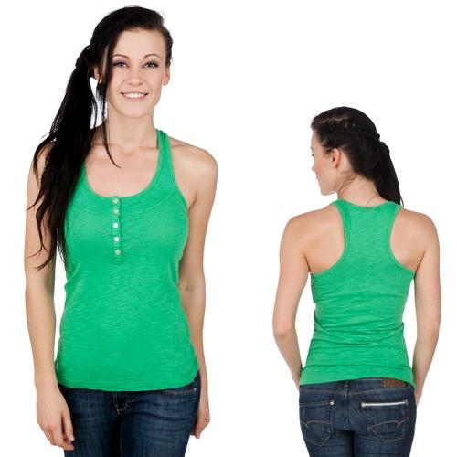 Foto Only Coro Placket marrón camiseta verde Briar talla XS