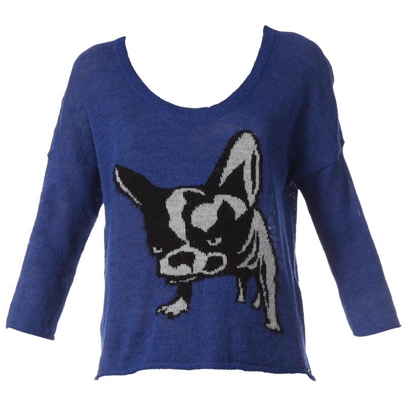 Foto Only Jersey - bulldog 3/4 knit pullover - Azul / Marina de guerra