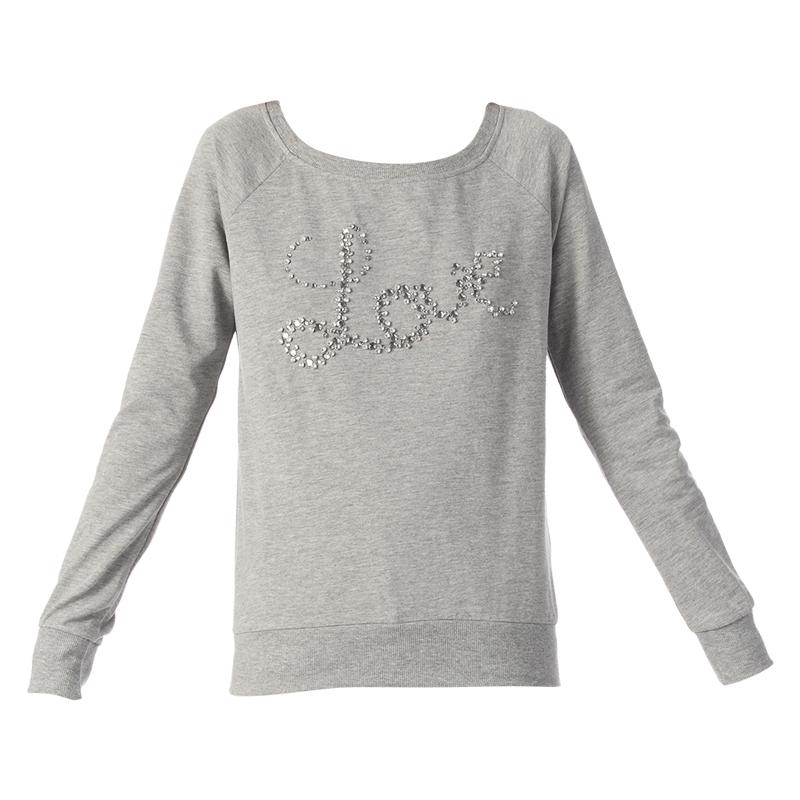Foto Only Jersey - darling love emb ls sweat - Gris
