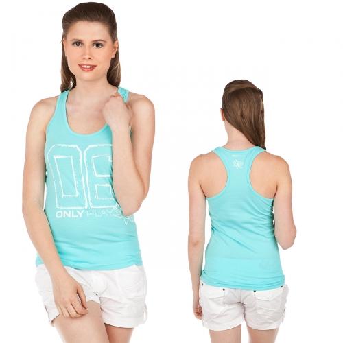 Foto Only Play Retro Flower marrón camiseta azul Radiance talla M