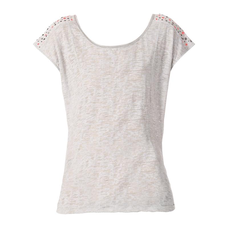 Foto Only Top de mangas cortas - myra ss stud mix top jrs bb - Gris
