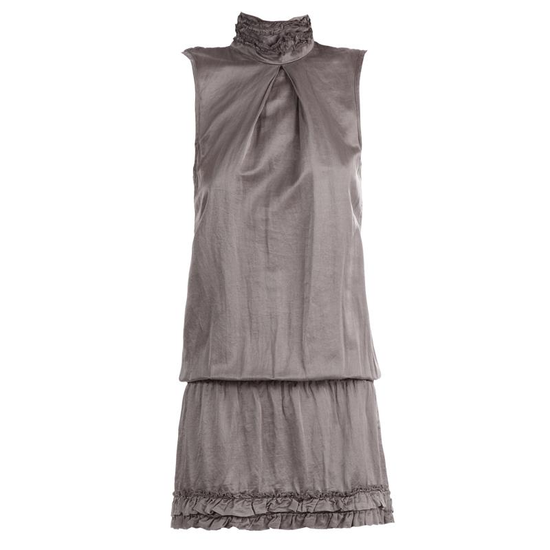 Foto Only Vestido de noche - veronica ex sl frill dress - Marron / Camello