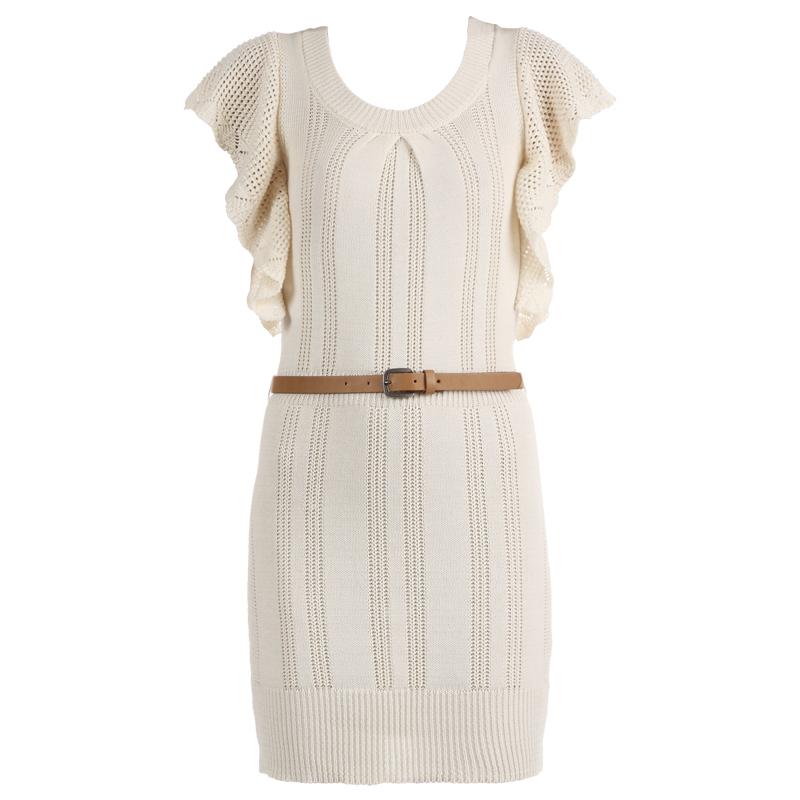 Foto Only vestido mini/corto - raba knit dress - Blanco / Crudo
