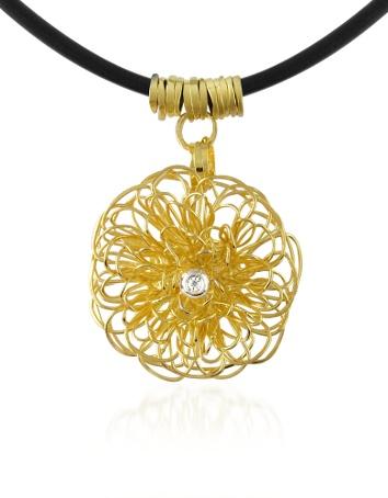 Foto Orlando Orlandini Collares, Collar con Colgante Oro 18k y Diamante Central