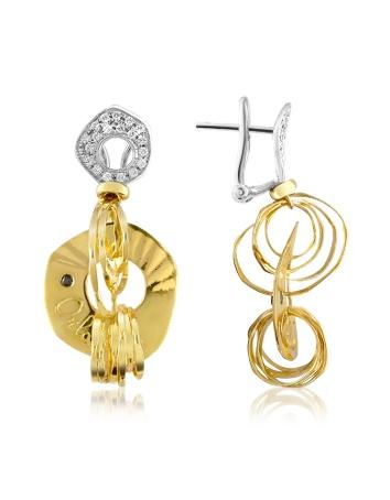 Foto Orlando Orlandini Pendientes, Fashion - Pendientes Oro Blanco y Dorado 18K y Diamantes