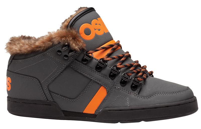 Foto Osiris NYC 83 Mid Sherling Shoes - Charcoal / Orange / Black