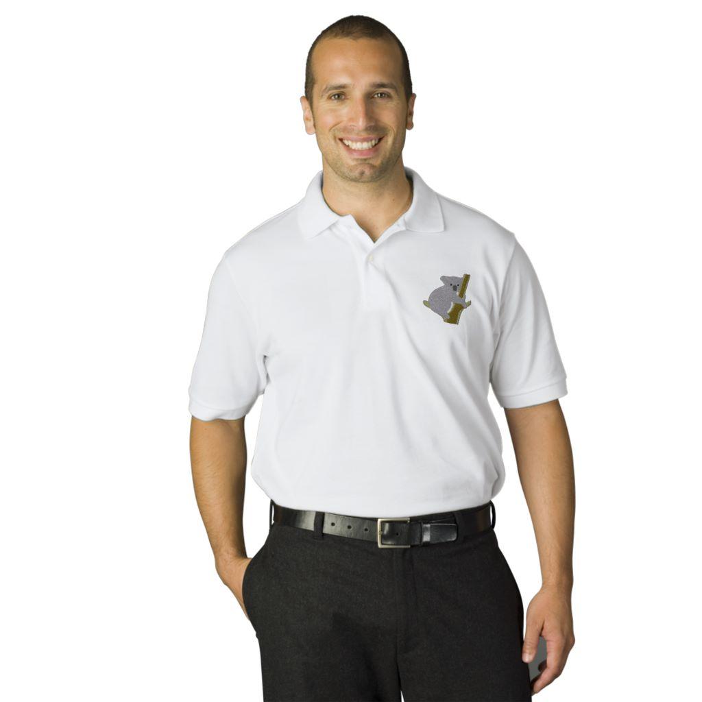 Foto Oso de koala en un modelo del bordado del ~ del ár Camiseta Polo