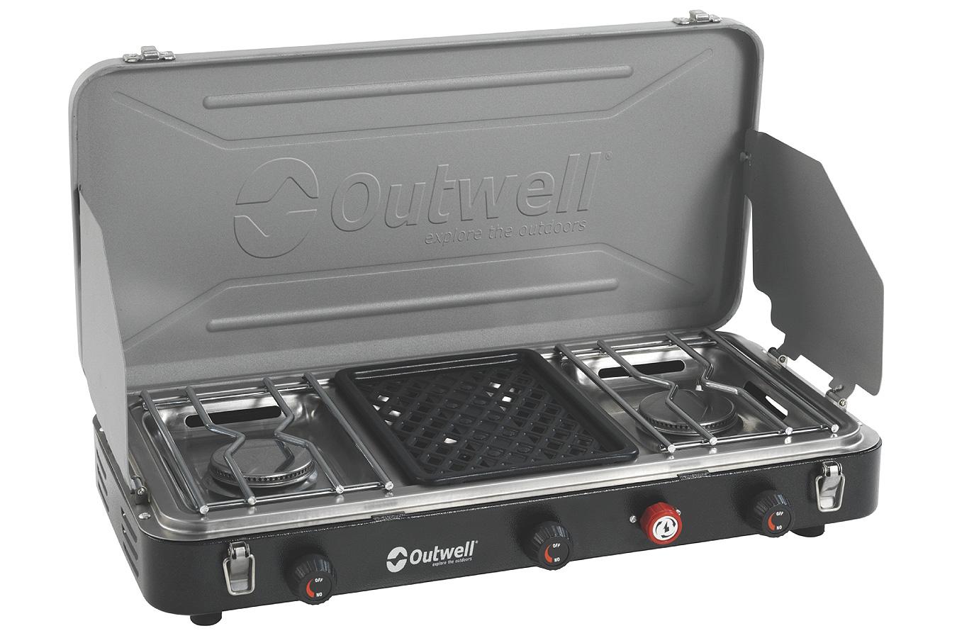 Foto Outwell Chef Cooker Premium Parrilla de gas 3-Burner Stove & Gri