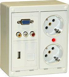 Foto OUVER caja de conexiones OUVER easyfit 8 multimedia