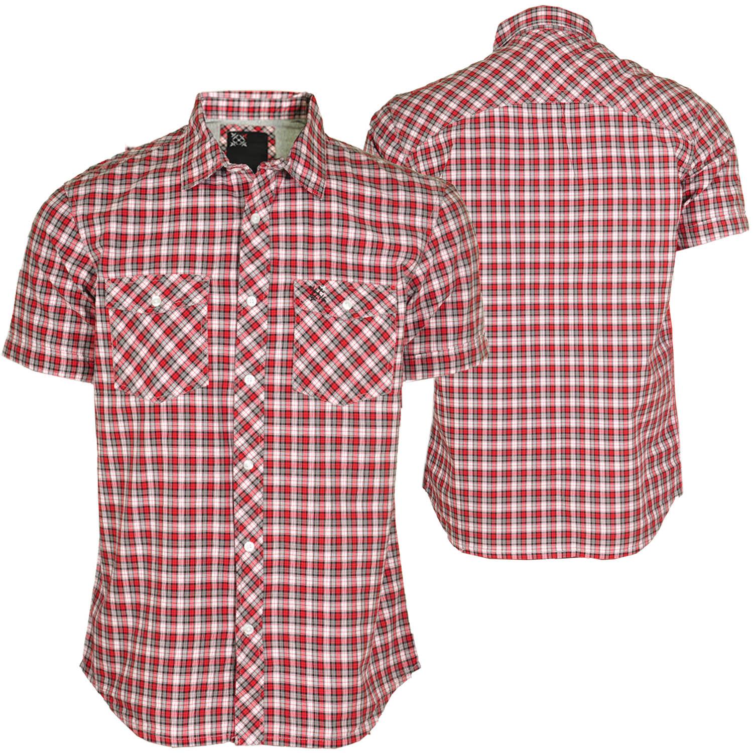 Foto Oxbow Curreaux Tisses Hombres Camisas Rojo Multicullor