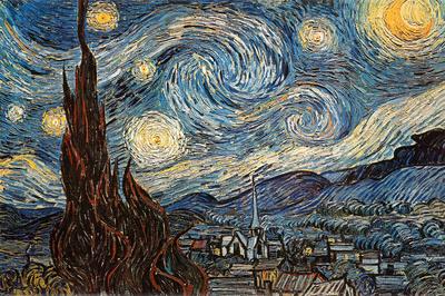 Foto Póster La noche estrellada, ca.1889 de Vincent van Gogh, 61x91 in.
