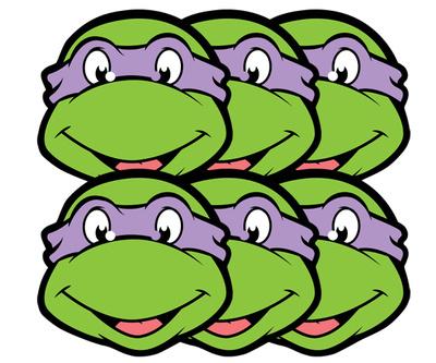 Foto Pósters de humor para fiestas Donatello-TMNT-6-Pk-Face Masks, 28x20 in.