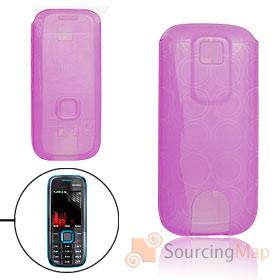 Foto púrpura de plástico blando caso cubierta protectora para Nokia 5130