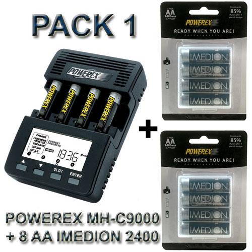 Foto Pack 1 - Cargador powerex mh-C9000 + 8 baterías aa 2400 imedion