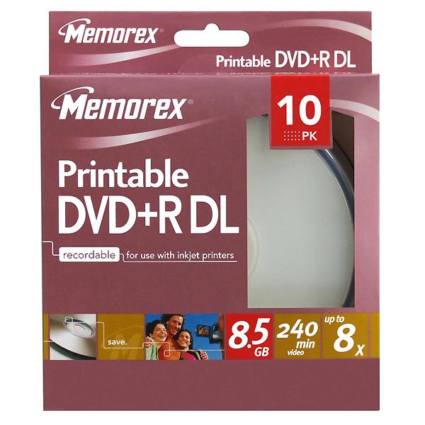 Foto Pack 10 DVD+R DL Memorex 8,5 GB
