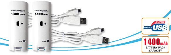 Foto Pack 2 Baterías Blancas 1400mAh para Mando Remote
