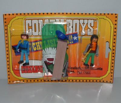 Foto Pack 2 Figuras Coman Boys Comansi Oeste Indios Norte Vaqueros B Años 70 - 80