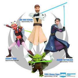 Foto Pack 3 figuras Anakin, Obi-Wan y Ahsoka ARTFX - The Clone Wars Star Wars