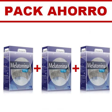 Foto Pack 3 Melatoninas 1,9 mg 60 capsulas Drasanvi