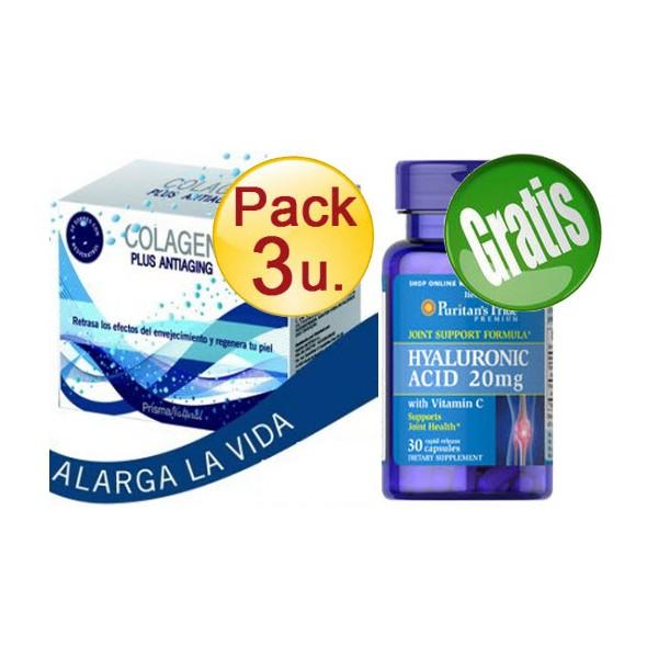Foto Pack 3 u. colagen plus + acido hialuronico 30 capsulas