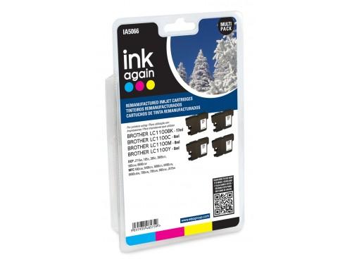 Foto Pack 4 cartuchos ink again brother lc1100