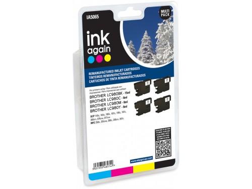 Foto Pack 4 cartuchos ink again brother lc980