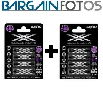 Foto Pack 8 Baterias Aa Recargables Sanyo Xx Eneloop De 2500mah Pilas Recargables