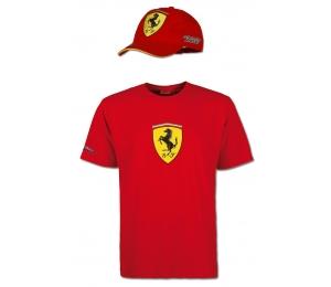 Foto Pack Camiseta + Gorra Oficial Ferrari