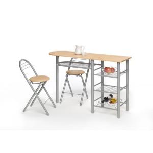 Foto PACK COCINA DUO MESA AUX. + 2 TABURETES NATURAL